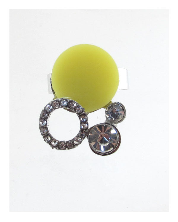 Adjustable faux stone ring