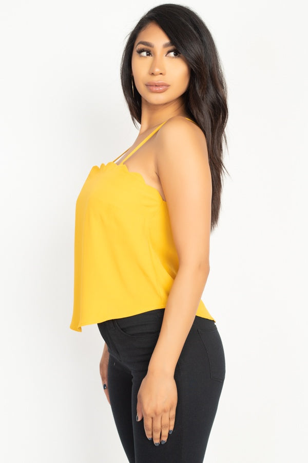 Scallop Opening Cami Top