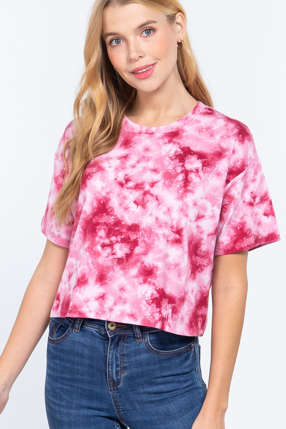 Tie-dye Cotton Jersey Crop Top