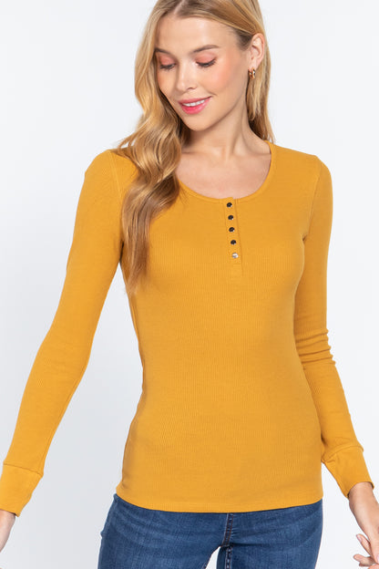 Long Slv Scoop Neck Thermal Top