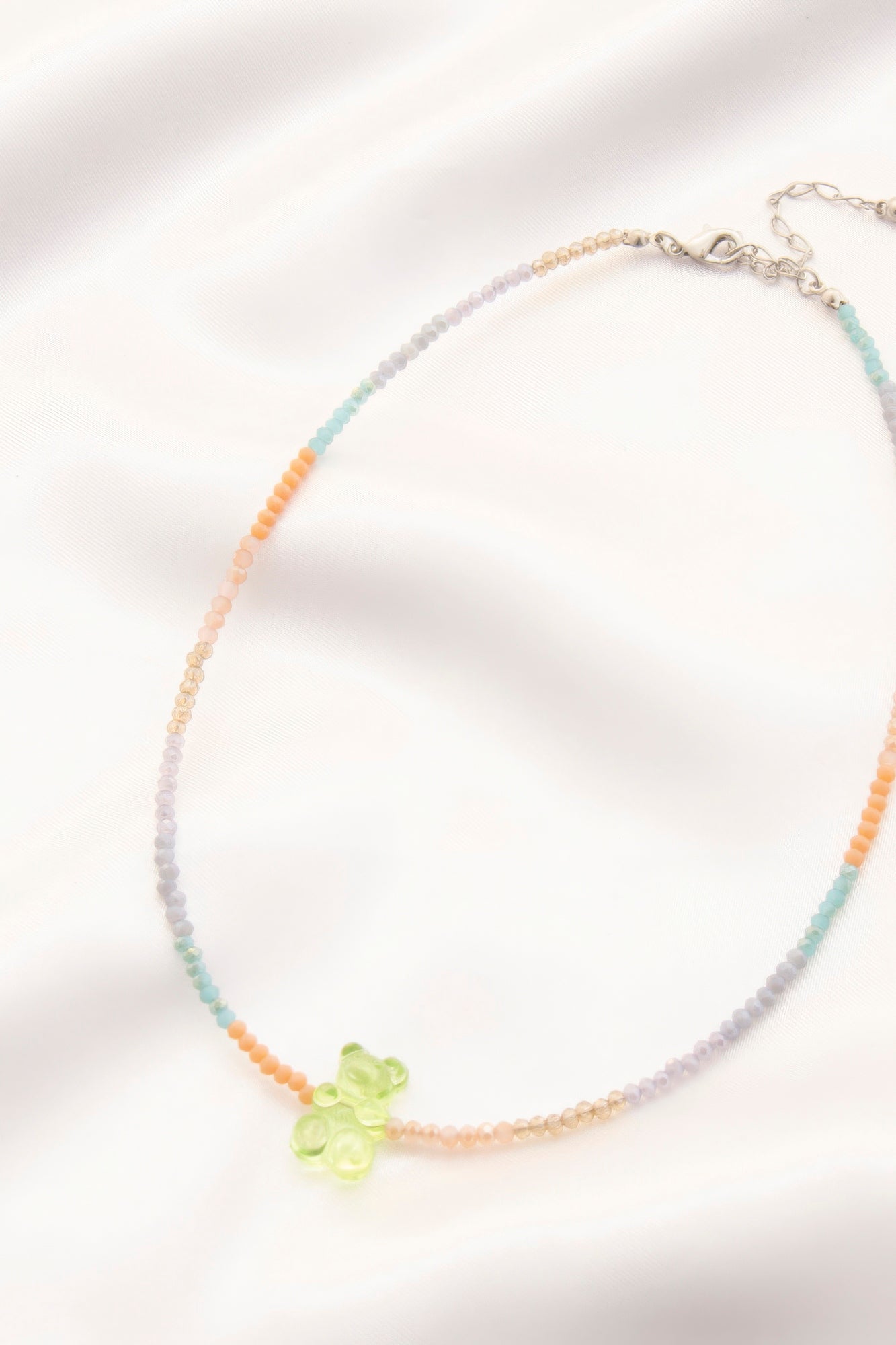 Gummy Bear Charm Beaded Necklace