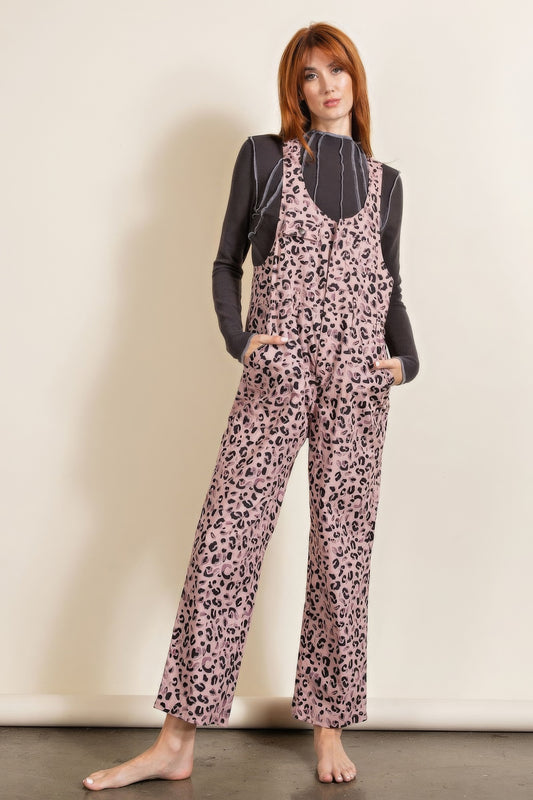 Animal/leopard Printed Jumpsuit