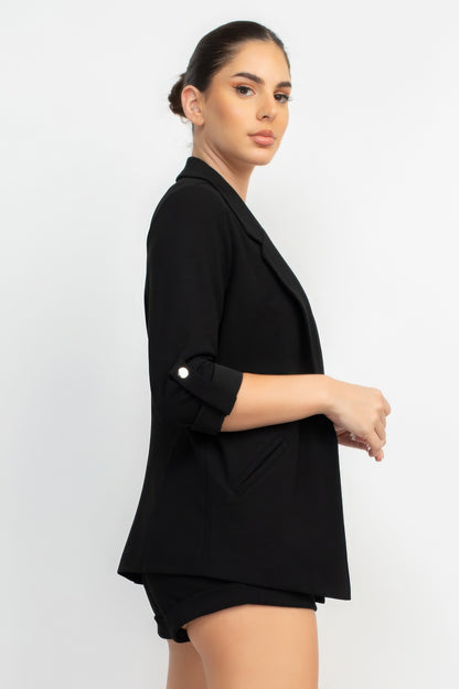 Roll-up Quarter Sleeve Jacket