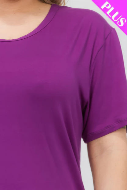 Plus Size Basic Short Sleeve T-shirt