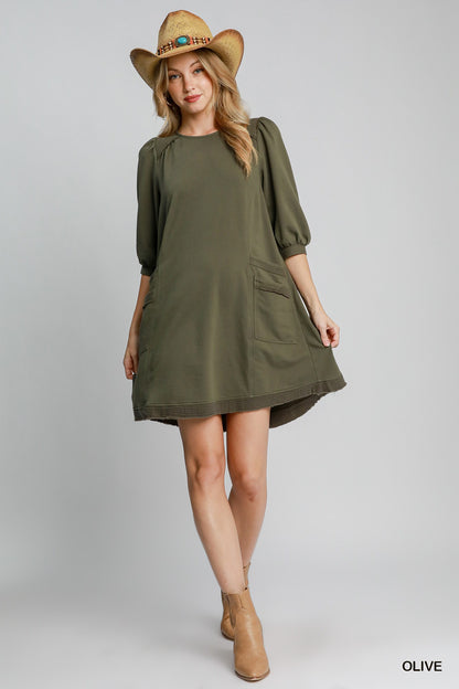 French Terry Mini Dress