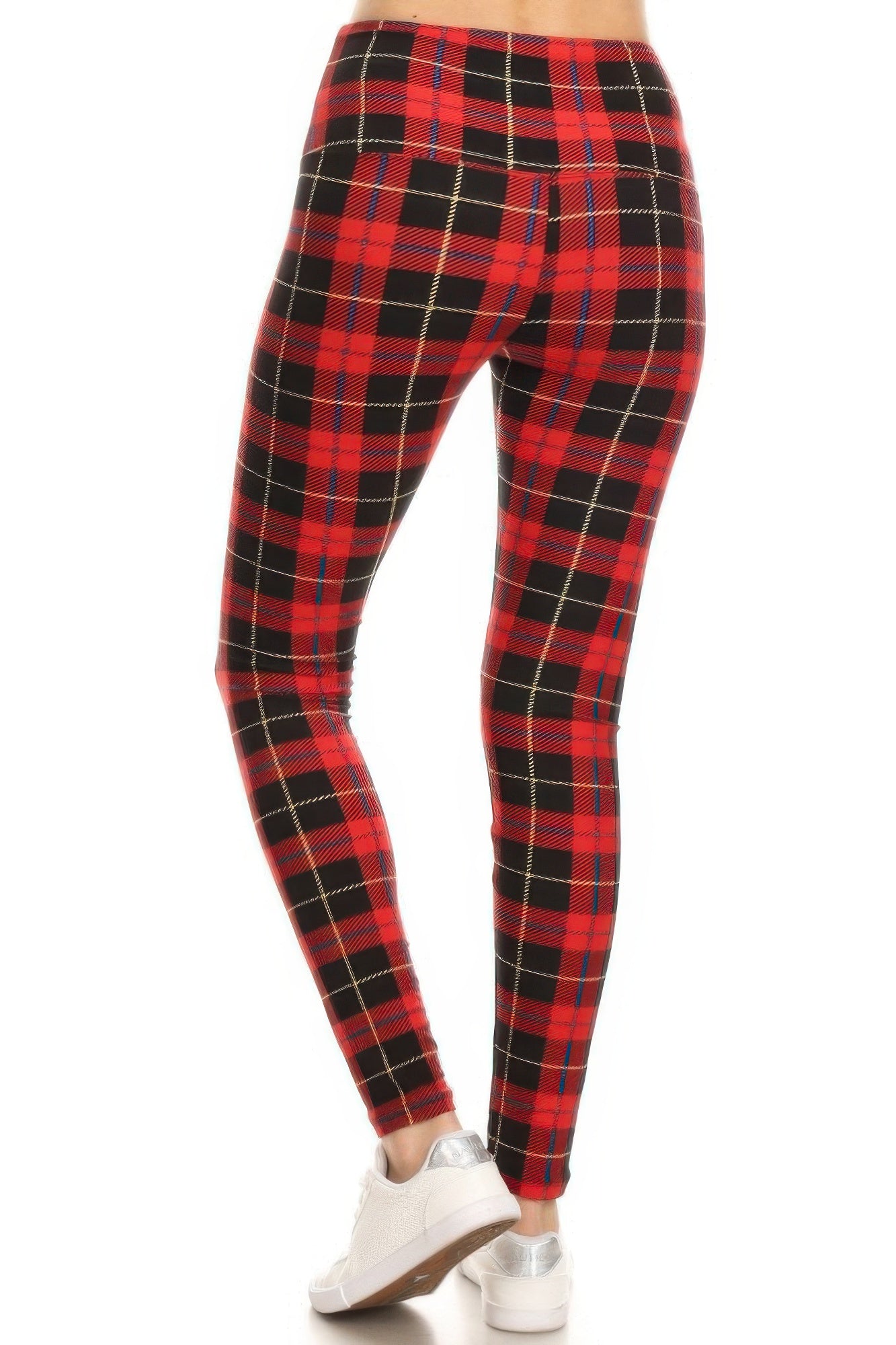 Plaid & Checkered Printed Knit Legging