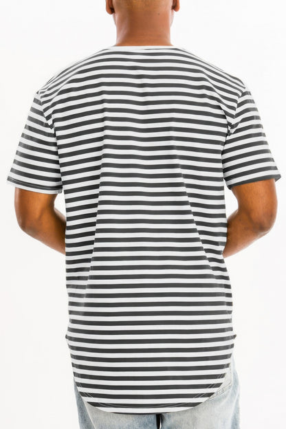 Striped Elongated Tshirt