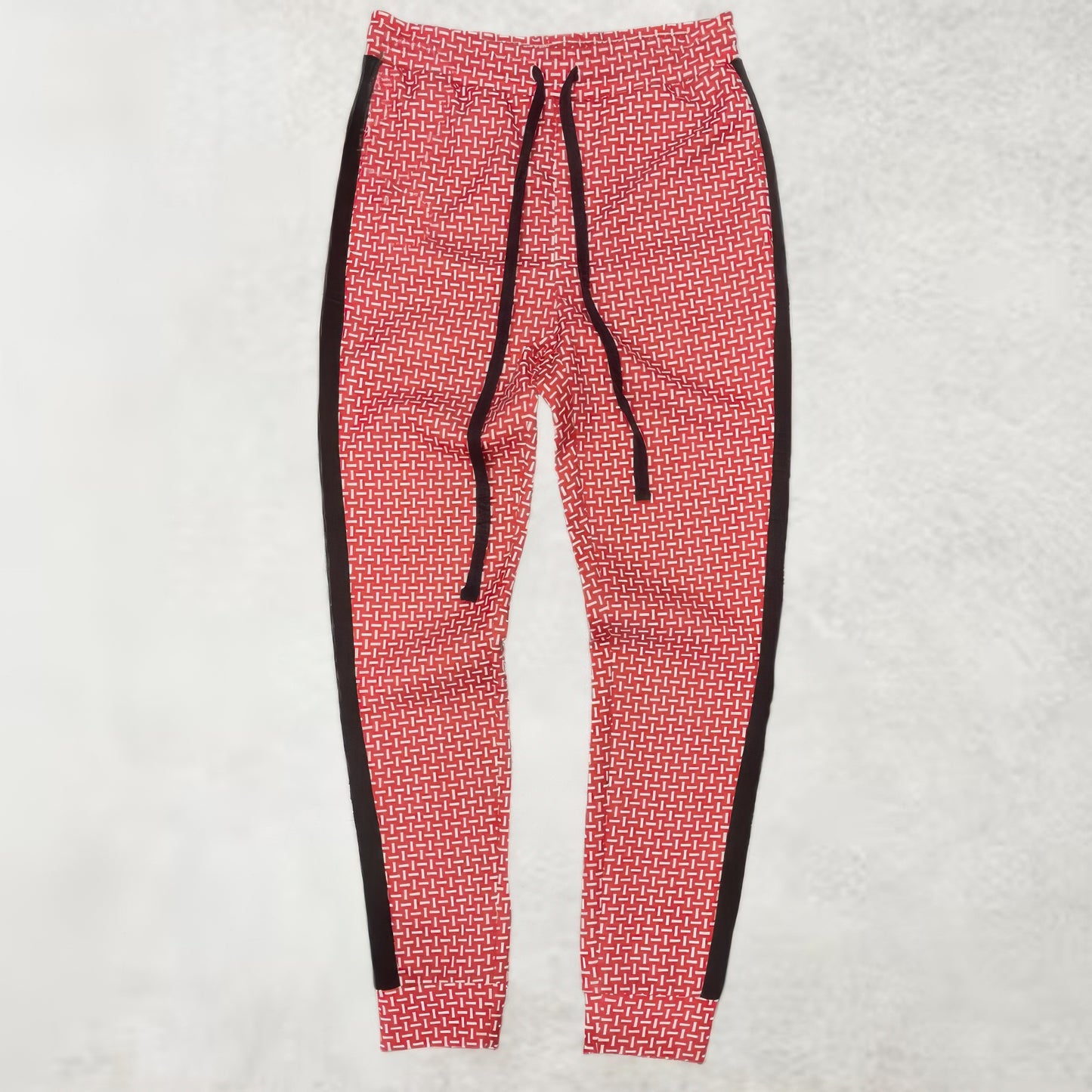 Men's Patterned Sweatpants With Side Stripe