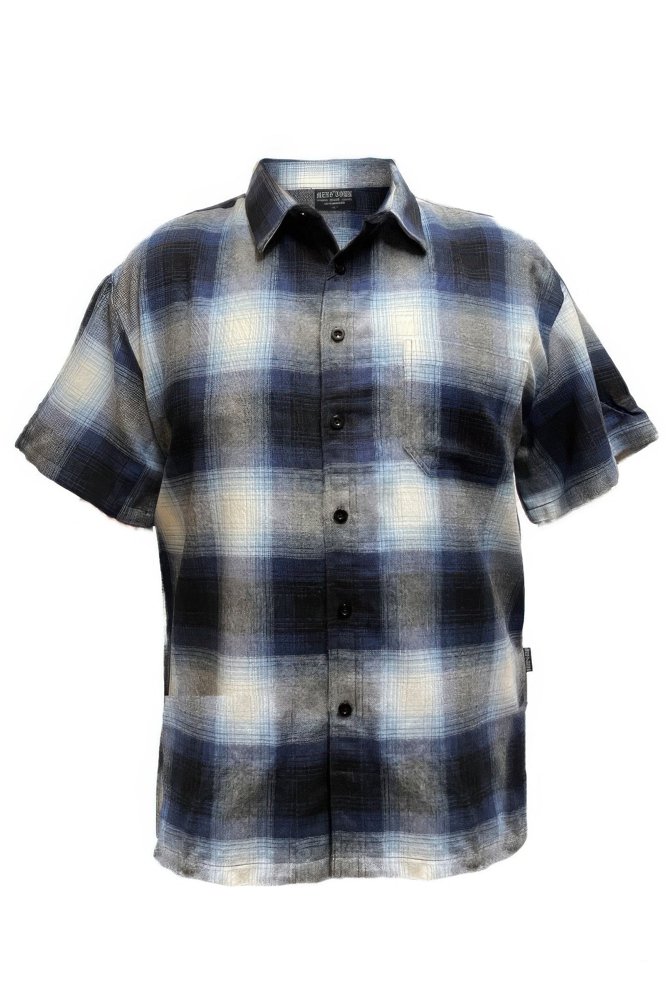 Mens Plaid Short Sleeve Flannel