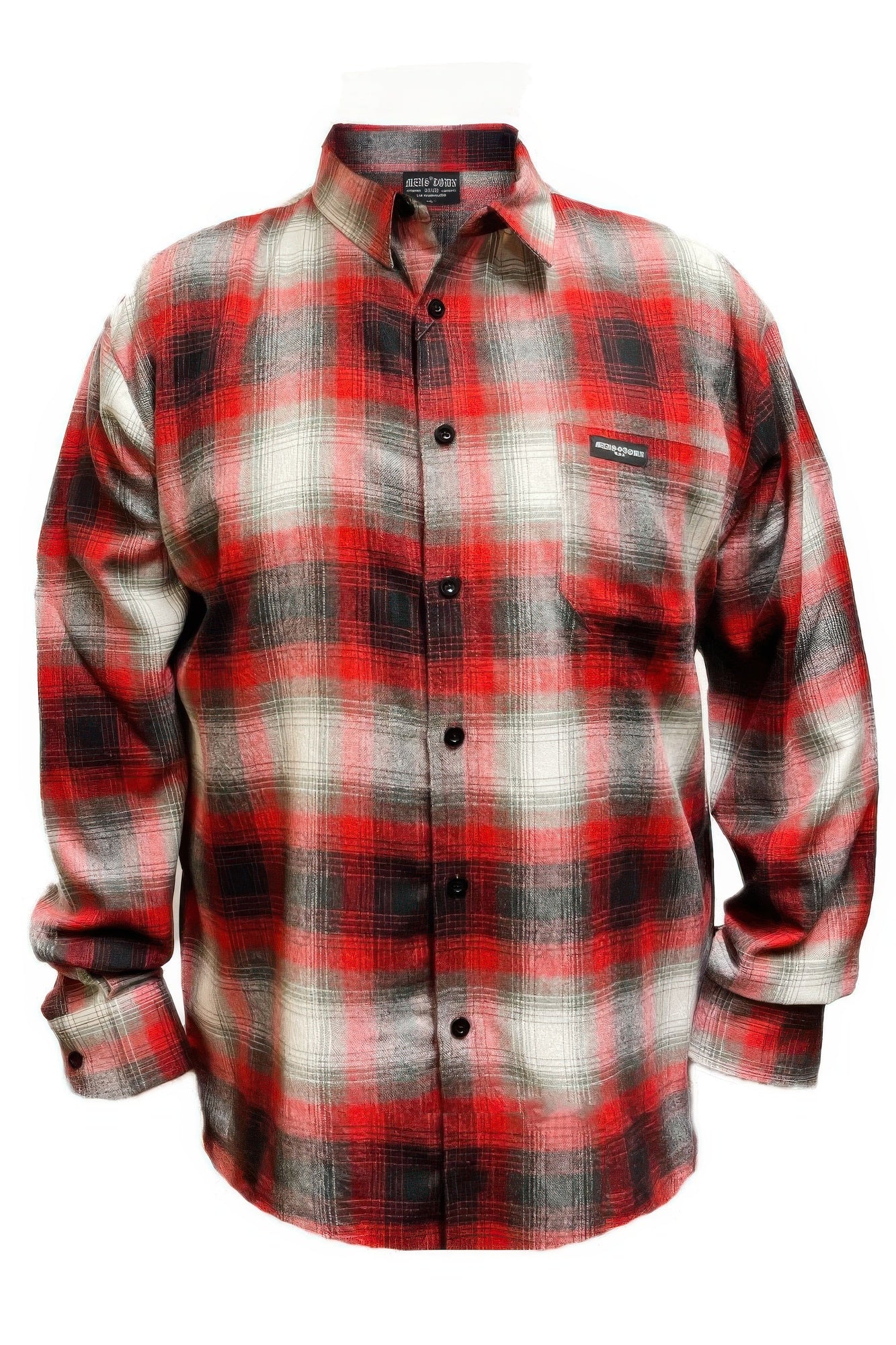 Mens Plaid Long Sleeve Flannel