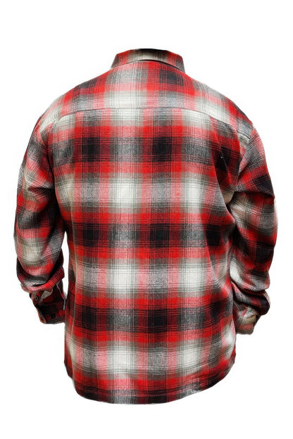 Mens Plaid Long Sleeve Flannel