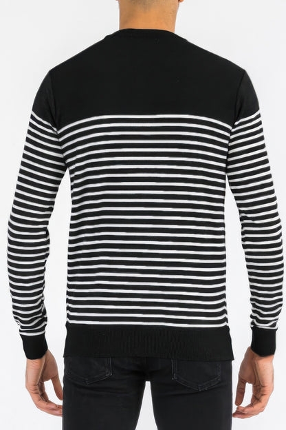 Round Neck Striped Sweater