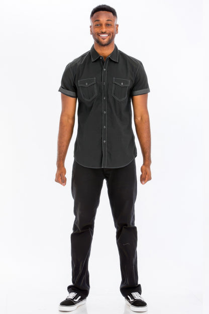 Outline Stitch Short Sleeve Shirt