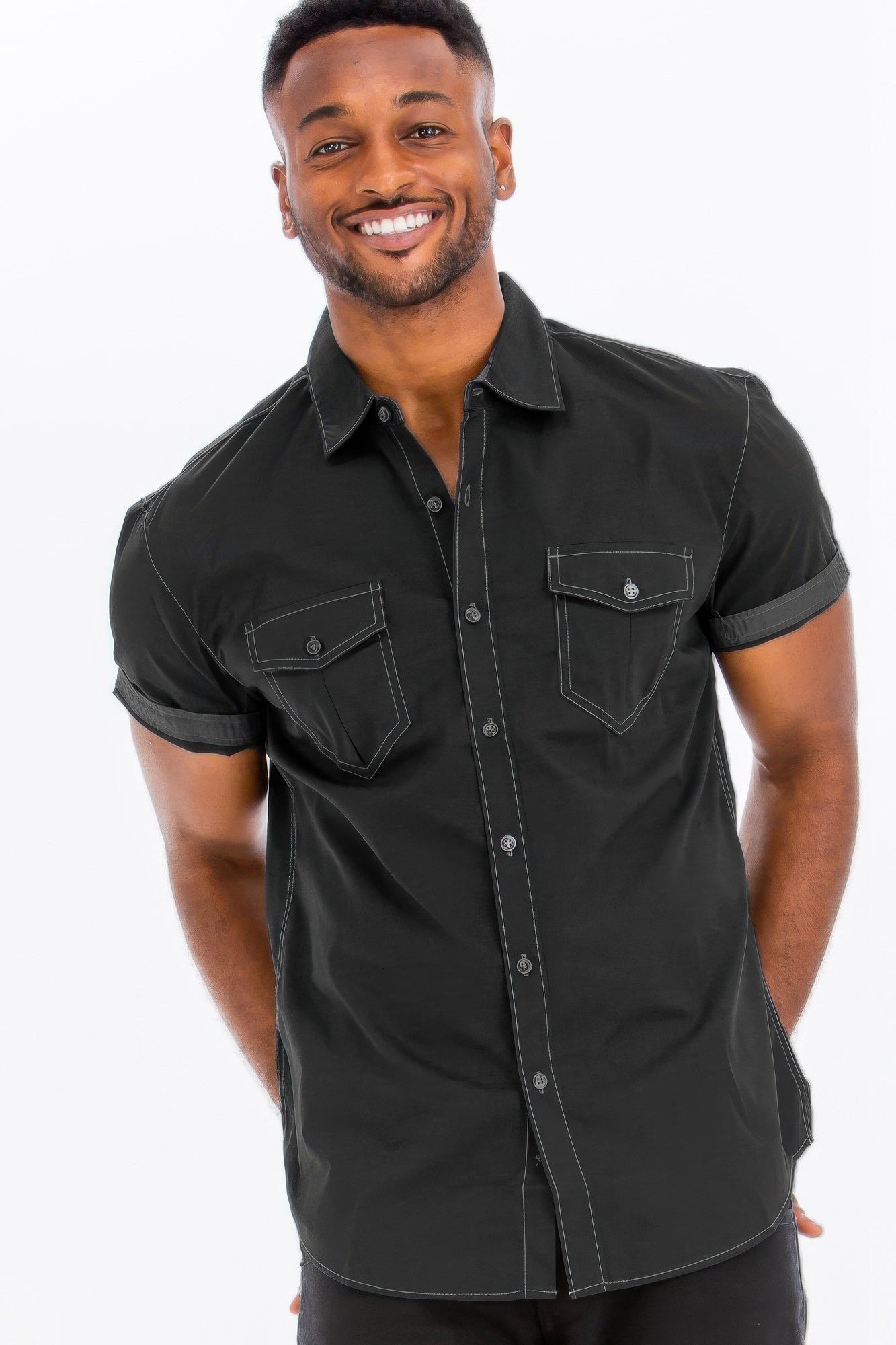 Outline Stitch Short Sleeve Shirt